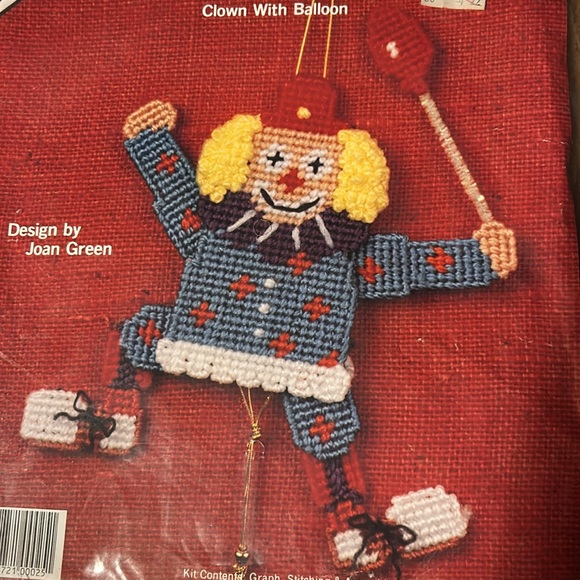 4 New Vintage 1991 Plastic Canvas Old Fashioned Moveable Pull-Toy by Back street - Picture 6 of 11